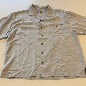 Tommy Bahama Light Gray/pale blueCasual Button Down Shirt xL